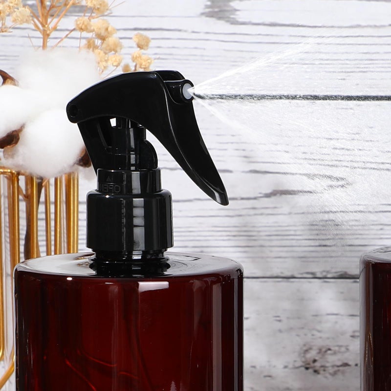 Hsei 20 Pcs 16 oz Amber Spray Bottles Empty Refillable Plastic Bottles with Trigger Sprayers Spray Water Container for Water Essential Oils Hair Cleaning Products - Image 4