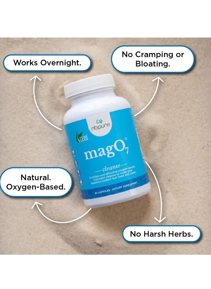 nbpure MagO7 - Natural Colon Cleanse & Detox | Occasional Constipation Relief, Stool Softening, & Bloating Support for Men & Women | Ozonated Magnesium Oxide, 90 Capsules - Image 4