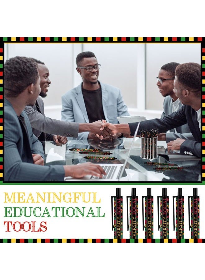 Sinload 100 Pcs Inspirational Juneteenth Day Ballpoint Pens Bulk Geometric Dream Freedom Diversity Equal Pens African American Independence 1865 Party Supplies Prizes for Student Teacher Office School - Image 5