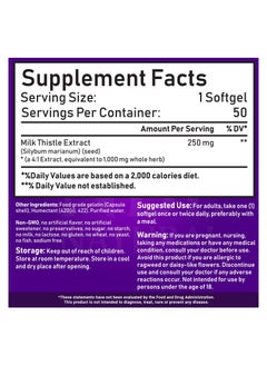 NBL Natural Milk Thistle 1000mg Herbal Supplement, 50 Softgels  - Image 5