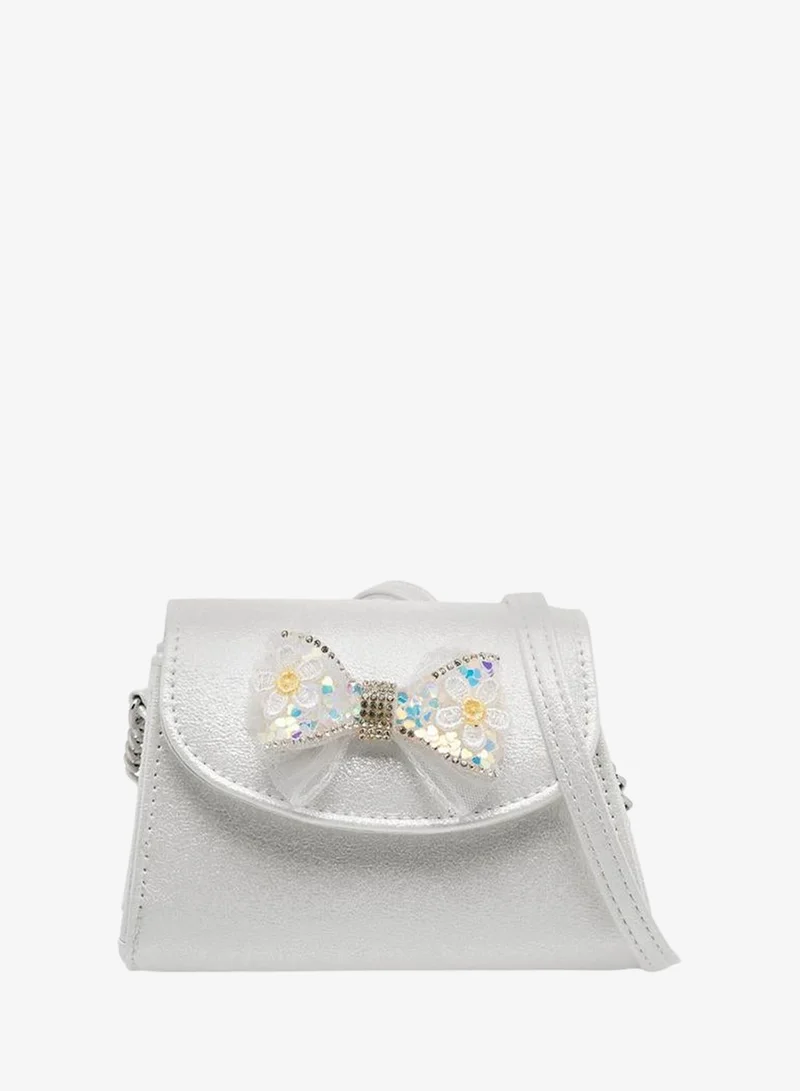 Celeste Bow Embellished Crossbody Bag with Chain Strap Ramadan Collection