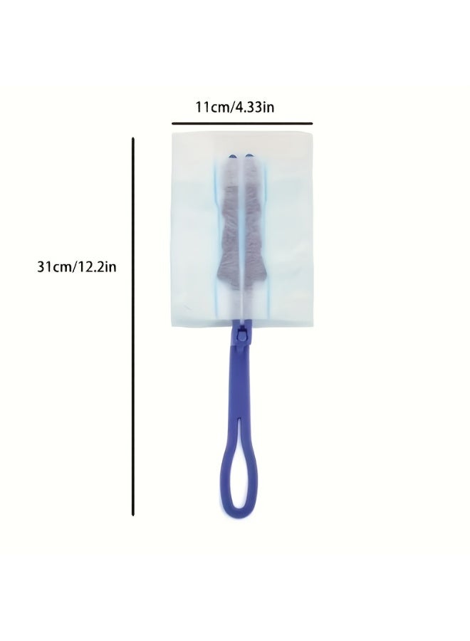 20 pcs electrostatic dusters with a handle, dust magnet refill pack for dust magnet, disposable electrostatic duster kit, used for multi sided dust removal of louver fans and furniture ﻿ - Image 2