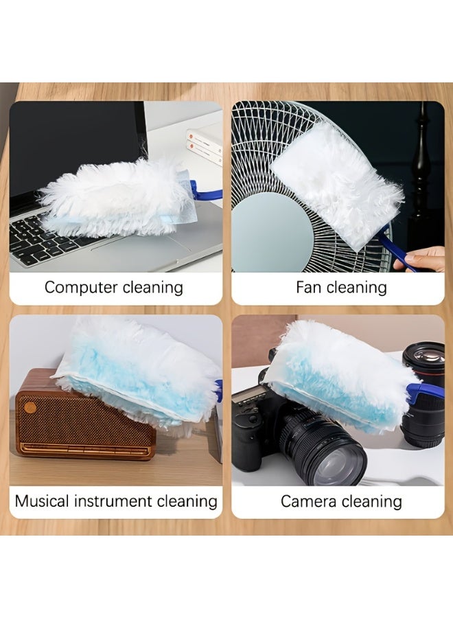 20 pcs electrostatic dusters with a handle, dust magnet refill pack for dust magnet, disposable electrostatic duster kit, used for multi sided dust removal of louver fans and furniture ﻿ - Image 3
