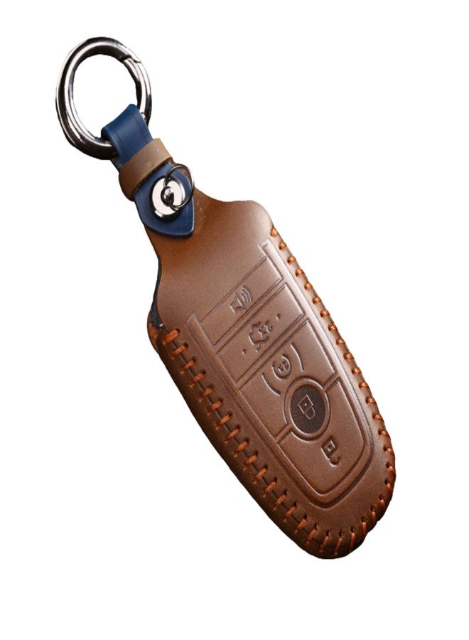 Ford Dedicated Cover Key Fob Case Suit for Keyless Remote Control（5key-Brown） - Image 1