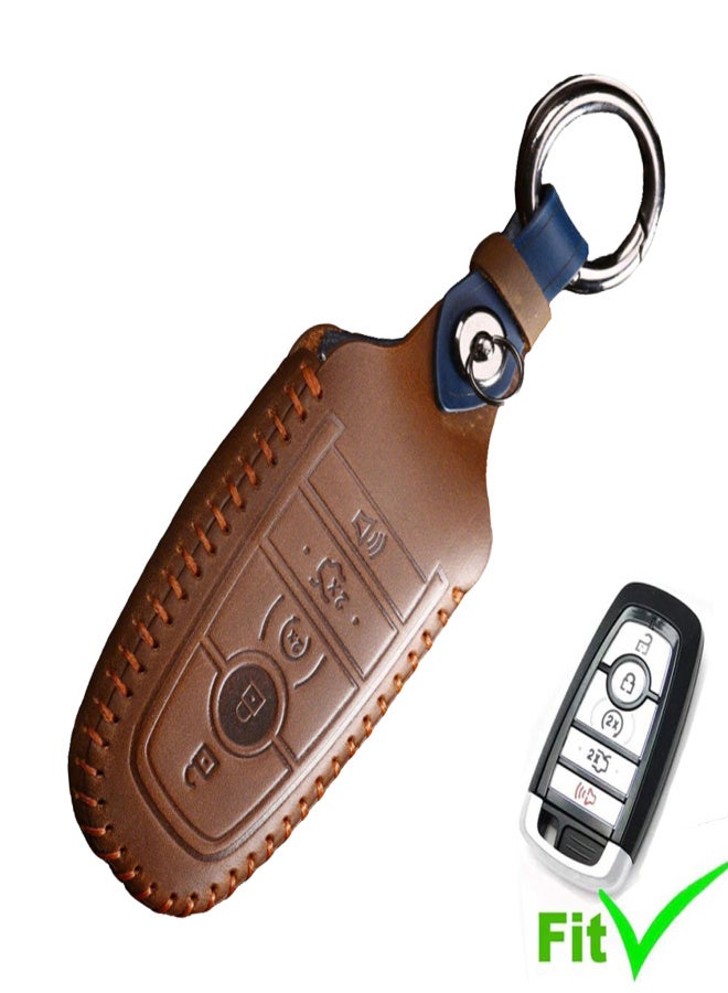 Ford Dedicated Cover Key Fob Case Suit for Keyless Remote Control（5key-Brown） - Image 2