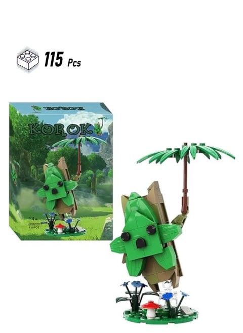 Korok Building Sets for Adults Kids, Yahaha Figure Game Player Collection Creative Building Blocks Model Toy,Unique BOTW Hestu Cute Merch Building Kit Decorations Toys Gifts(115PCS)