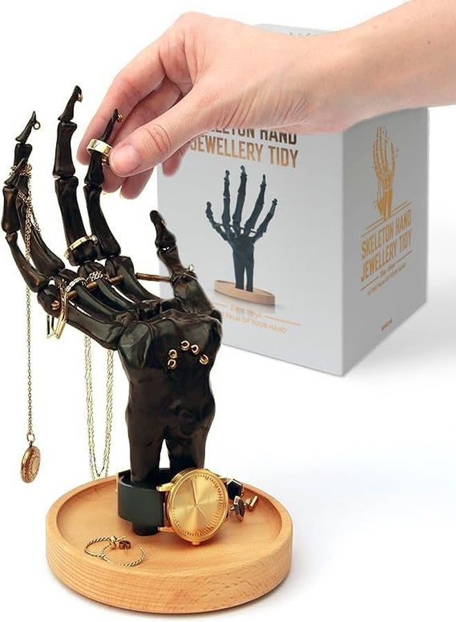 Suck UK Gothic Decor - Skeleton Hand - Gothic Home Decor - Jewelry Holder - Goth Gifts For Women - Jewelry Organizer - Halloween Decorations - Goth Desk Accessories | Ring Holder | Trinket Dish Black - Image 3