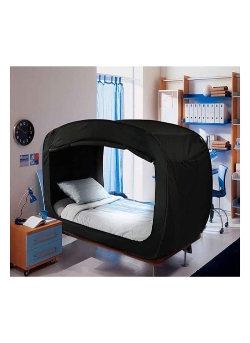 Generic - Bed Tent Pop Up Privacy Tent for Single Size Bed, Easy to Set Up and Take Down Top Bunk Bed Tent - Dim Interior Helps You Sleep Soundly, Great for Shared Rooms - Image 1
