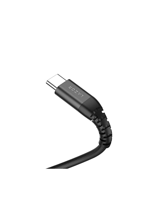 LAZOR Flow L Fast Charging Cable With Pd20W Type-C To Lightning Cl90 Black- 3M - Image 2