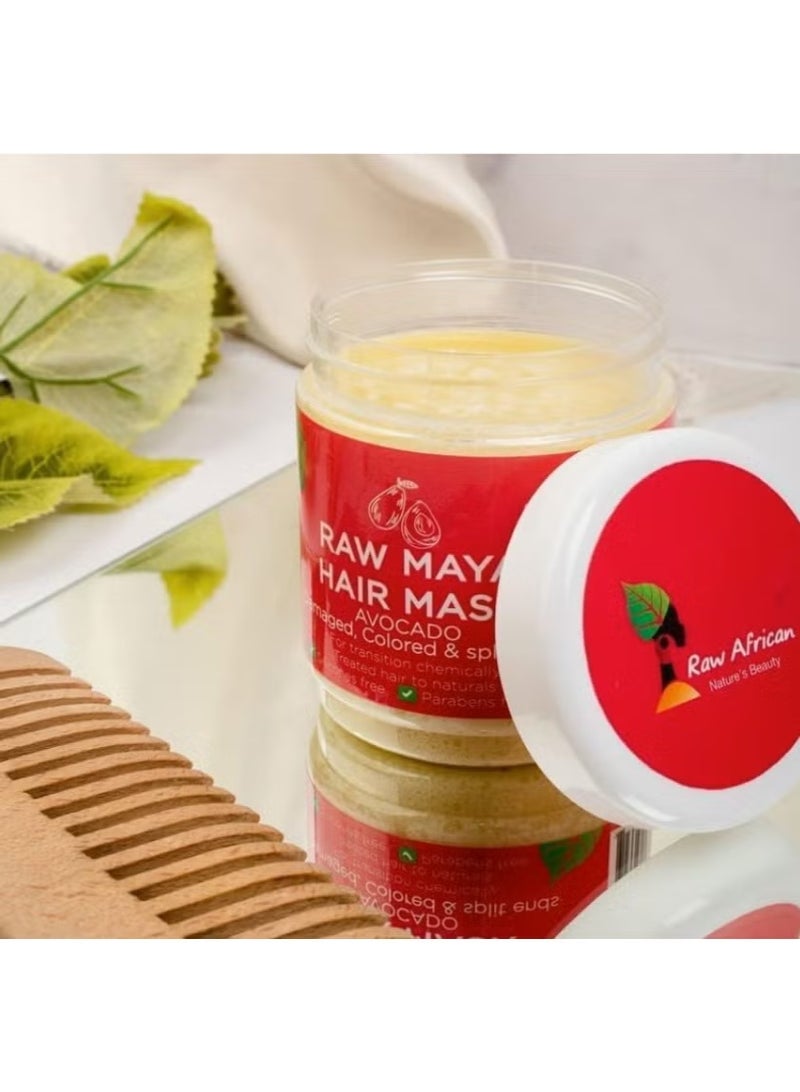 رو أفريكان قناع الشعر مايا الأحمر - ترطيب عميق وإصلاح (250 جرام) - Image 4