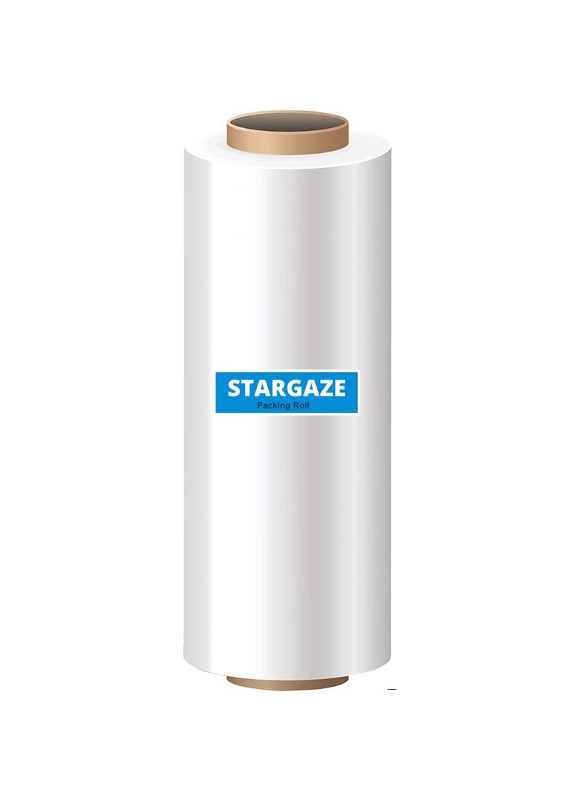 Stargaze 12 inch (30cm) x 100 Meters Transparent stretch Film wrap Roll for Packing. 570 Grams in weight. (Pack of 1) - Image 1