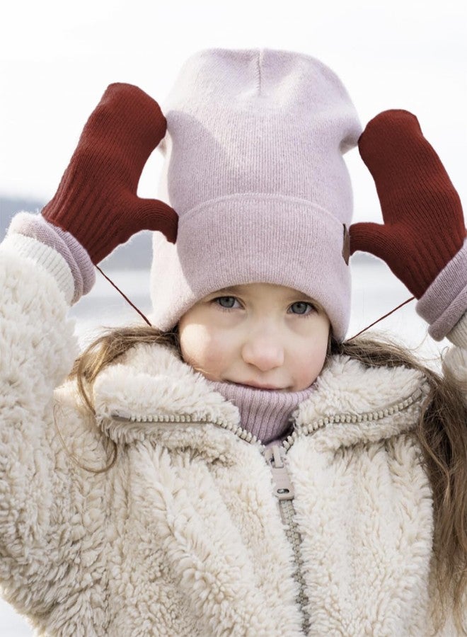 PLZSITDOWN Toddler Winter Mittens Solid Knitted Cold Protection Magic Gloves Mitten for Boys Girls Red - Image 4