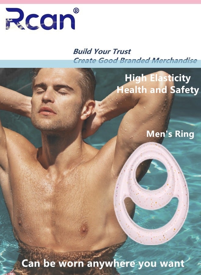 ركان حلقة رياضية مرنة للرجال من السيليكون سهلة التمدد ومقاومة للتمزق ومقاومة للتمزق وتحمل ممتد ومقاومة للماء ومقاومة للاهتراء وناعمة مناسبة للمنزل الرياضي للذكور - Image 1