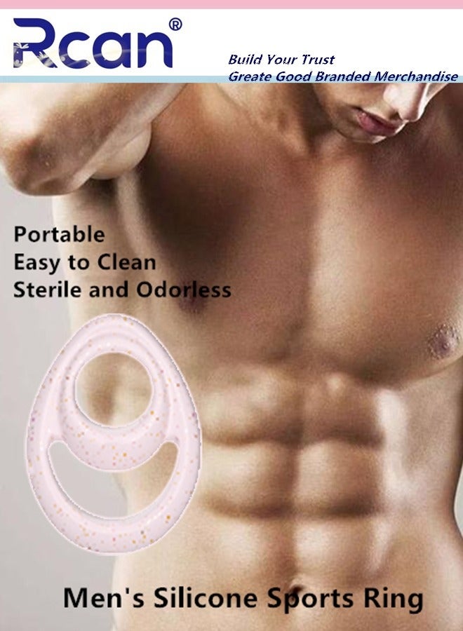 ركان حلقة رياضية مرنة للرجال من السيليكون سهلة التمدد ومقاومة للتمزق ومقاومة للتمزق وتحمل ممتد ومقاومة للماء ومقاومة للاهتراء وناعمة مناسبة للمنزل الرياضي للذكور - Image 2