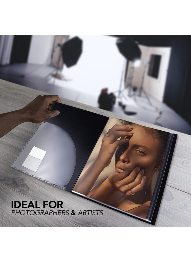 إيتويا ألبوم صور ITOYA Original Art ProFolio 18x24 أسود مع 48 صفحة - مجلد واقٍ بأكمام بلاستيكية  - Image 5