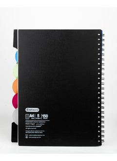 Bravo Bravo Elegant Spiral Notebook - 150 Sheets - A4 Size - Black  - Image 2