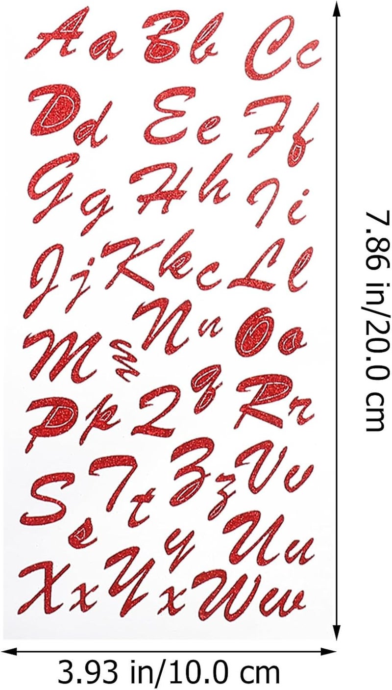 DOITOOL Glitter Alphabet Number Stickers Small DIY Adhesive Letters for Scrapbooking Journal Supplies Craft Decoration - Image 2