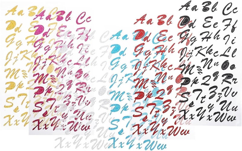 DOITOOL Glitter Alphabet Number Stickers Small DIY Adhesive Letters for Scrapbooking Journal Supplies Craft Decoration - Image 1