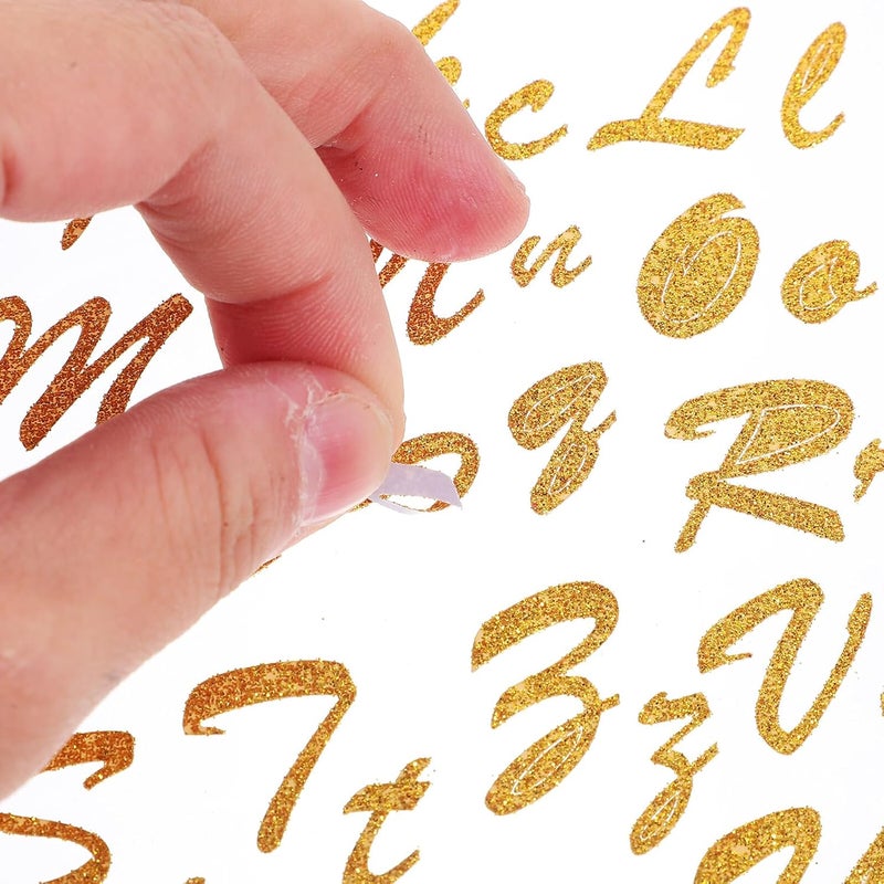DOITOOL Glitter Alphabet Number Stickers Small DIY Adhesive Letters for Scrapbooking Journal Supplies Craft Decoration - Image 4