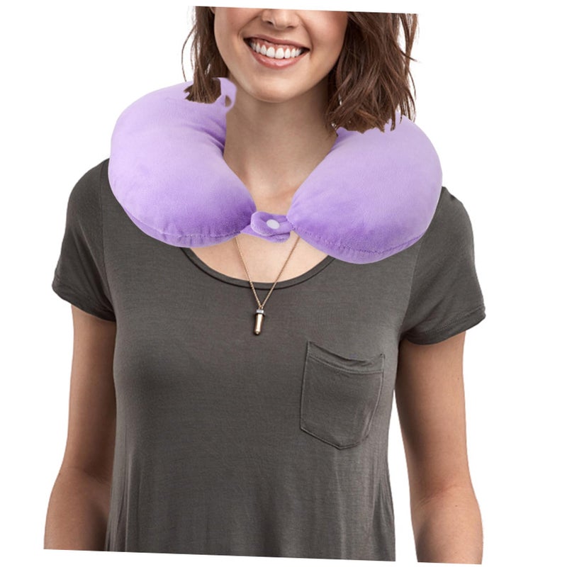 Unicorn U Shaped Memory Foam Travel Neck Pillow For Car Sleep Office Airplane Support Soft Comfort Violet - Image 4
