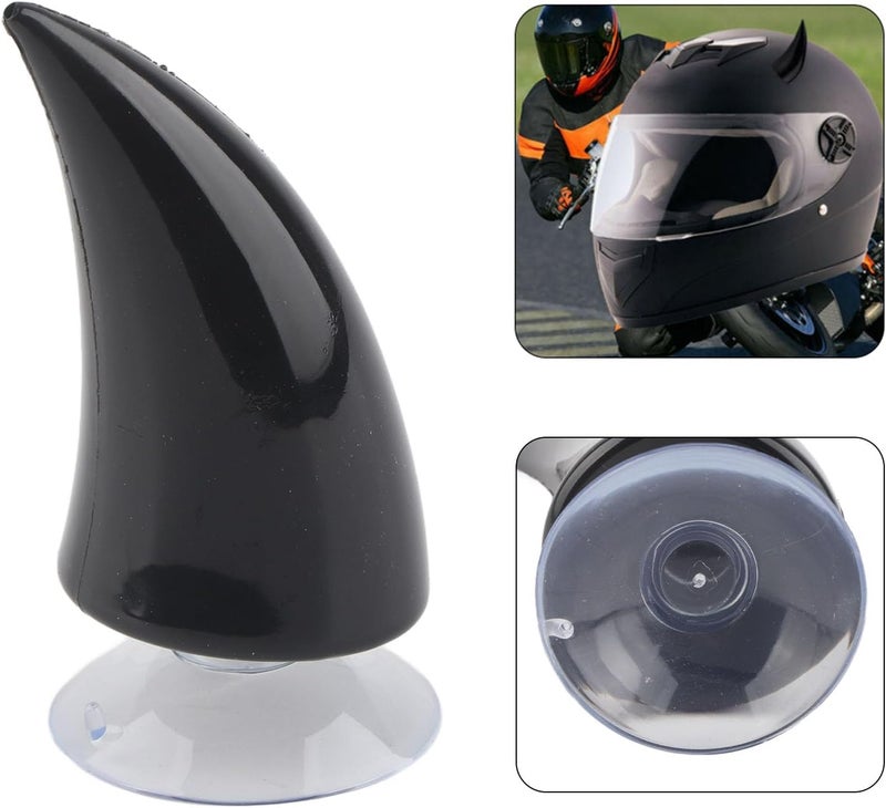 Keenso Air & land transit compatible Motorcycle Helmet Horn, Motorcycle Helmet Devil Horn with Sucker Decoration Accessories (Black) Diverse purchase plan - Image 3