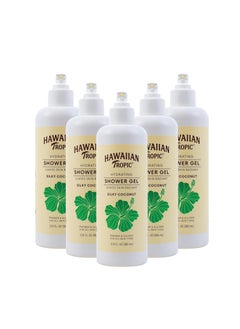 Hawaiian Tropic Hydrating Shower Gel Body Wash 5 Pack 380ml Bottle Silky Coconut Scent Sulfate Free Paraben Free Hotel Bathroom Amenities Bulk Size Air Bnb Guest Bathroom Essentials Airbnb