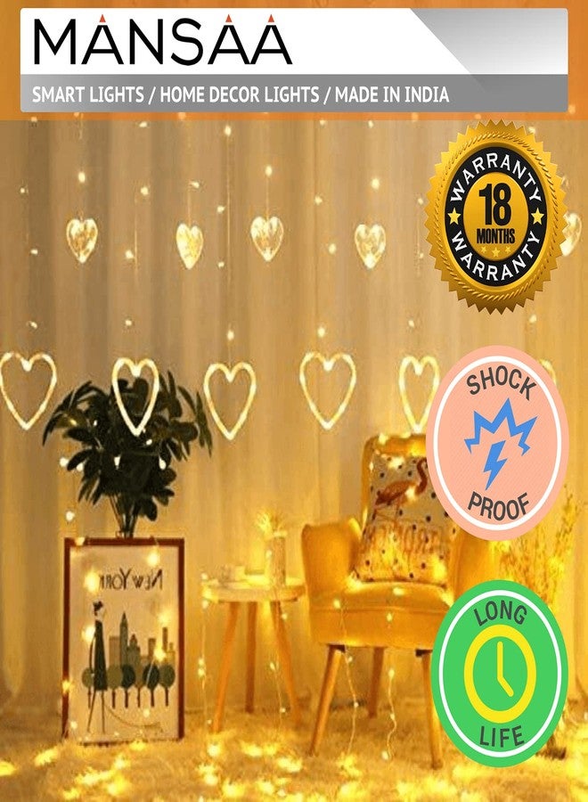 MANSAA M33 Heart Light | | Yellow Color | 6 Big and 6 Small Heart | Direct Plug in | Home Decor LED Light - Image 4