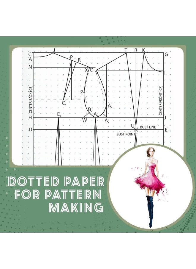 Generic - Pattern Paper For Fashion Design 45 Inches X 10 Yards Alpha Numeric Dotted Marking Paper Made In The Usa - Image 1