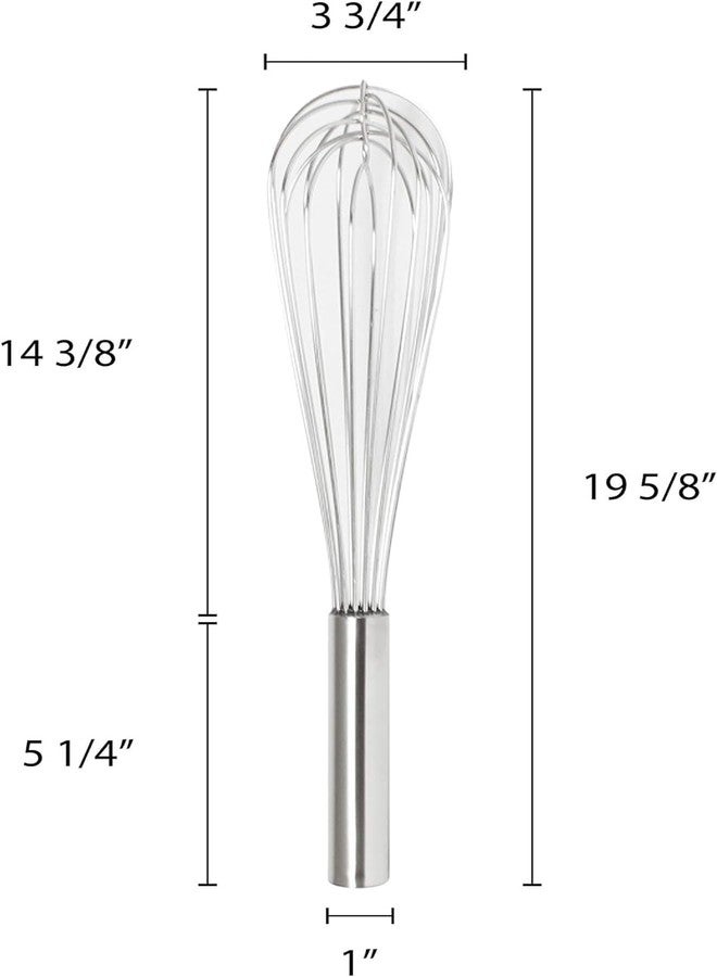 TrueCraftware- 20" Stainless Steel French Whip/Whisk- Kitchen Balloon Whisk Thick Wire Wisk Egg Frother for Cooking Blending Whisking Beating and Stirring - Image 4