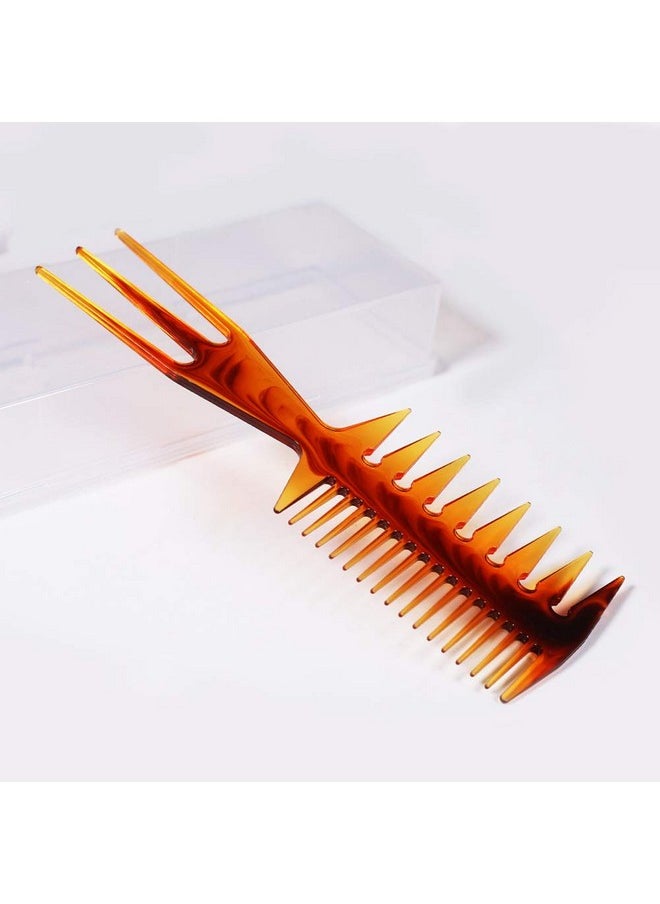 lasenersm 3 Pieces Fish Comb 3 In 1 Double Side Fish Tail Bone Shape Plastic Comb Hair Pick Comb Tool Structure Super Styler Tool Comb For Hair Coloring Highlighting Balayage Microbraiding  - Image 5