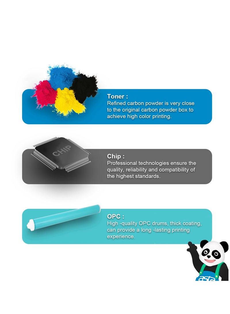 ASTA 131A Toner Set CF210A CF211A CF212A CF213A Compatible For HP LaserJet Pro 200 M251 M276 M275 Printer Premium 210A 211A 212A 213A 131 210 211 212 213 A - Image 4