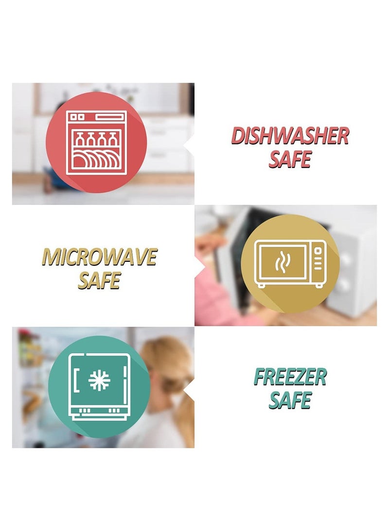 KASTWAVE Lunch Box, Bento Box Container Stackable 3-in-1 Compartment, BPA Free Food Storage Containers for Healthy Lunch and Snacks, Great Ideal for School Kids and Office Adults, Built-in Utensils - Image 5