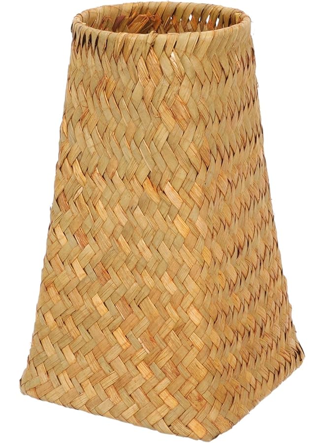 The Bros سلة نسج الطحالب البحرية الطبيعية، مزهرية القش الطبيعية، مزهرية الروطان الرعوية، مزهرية نسج الخيزران لترتيب الزهور، مزهرية زهور الجيبسوفيلا المجففة للتزيين - Image 1