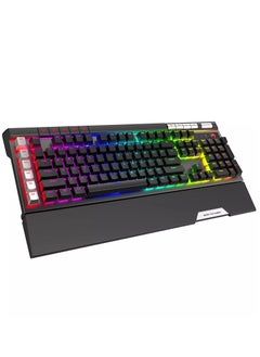 KG965G RGB Gaming Mechanical Keyboard – OUTEMU Blue Switch – Volume Wheel & Media Keys – Aluminium Frame – 2 USB Passthrough Port – Detchable Wrist