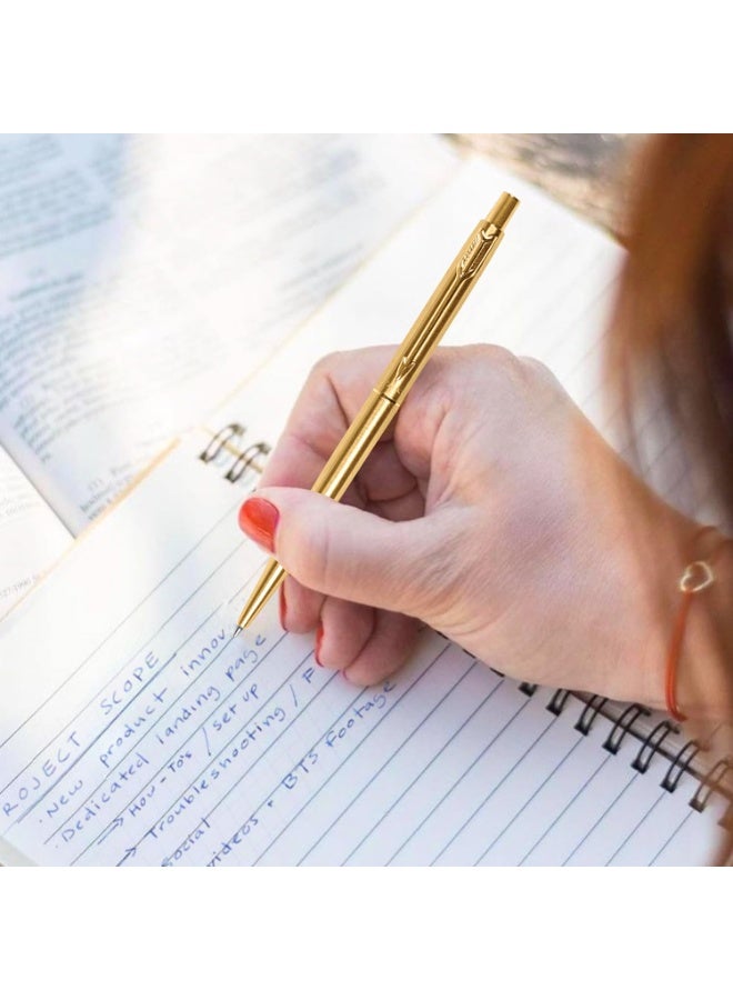 Parker Classic Gold Trim Ball Pen | Blue Ink | Ballpoint Pen for Smooth Writing | Iconic Parker Craftsmanship | Premium Gifting Choice - Image 2