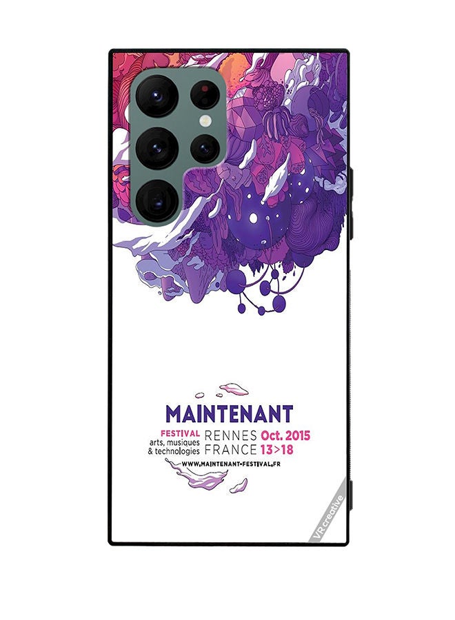 VR CREATIVE Protective Case Cover For Samsung Galaxy S22 Ultra 5G Maintenant Festival Modern Event Design Multicolour - Image 1