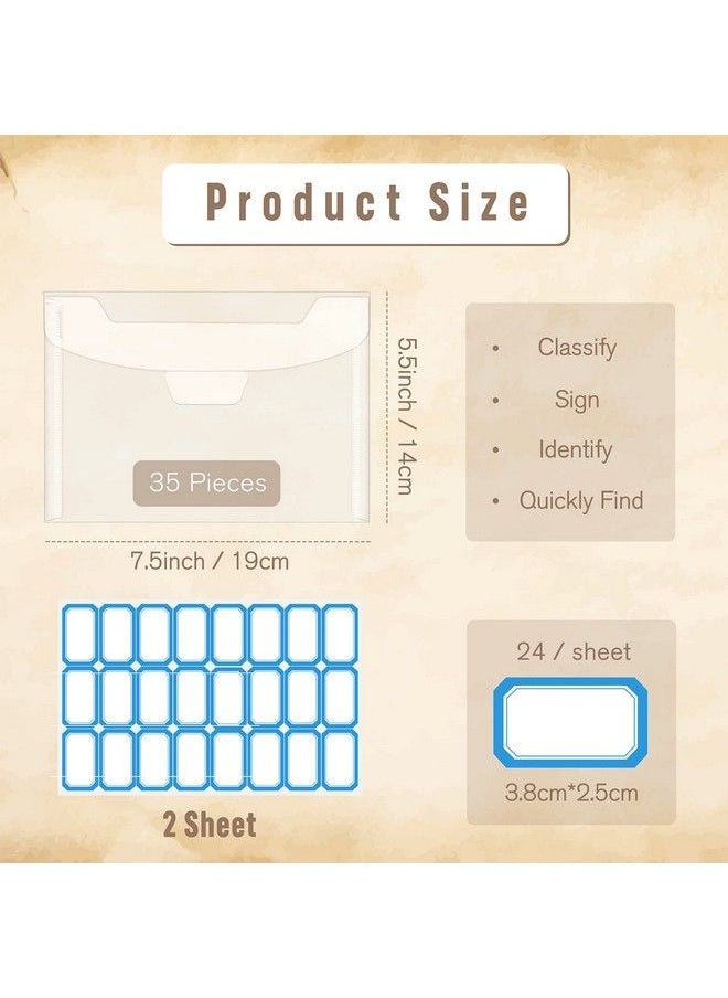 Pllieay - 35Pcs Clear Stamp And Die Storage Pockets Stamp Storage Bags Plastic Envelopes Scrapbooking Storage Die Cuts For Stencil Storage Card Making Cutting Dies(7.5 X 5.5 Inch) - Image 1