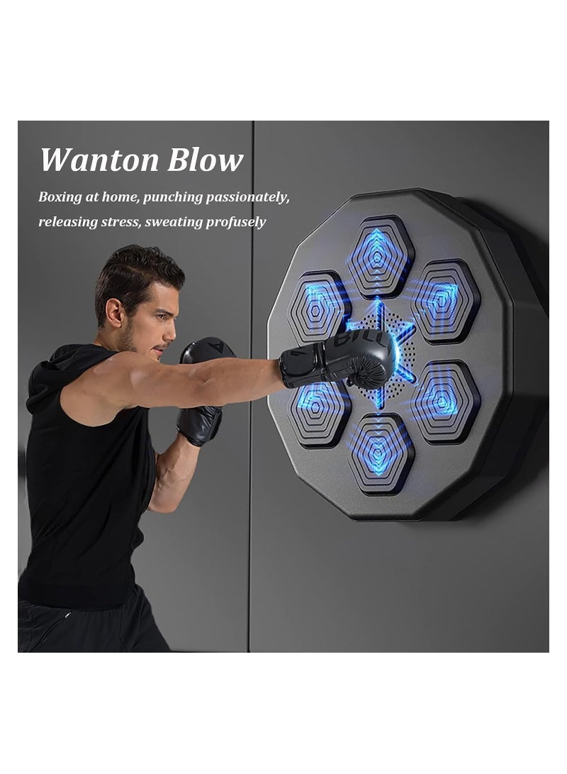 Generic Electronic Music Boxing Machine,Bluetooth Smart Boxing Machine with 1 Pairs of Boxing Gloves,Wall Mounted Punching Pad Machine  - Image 2