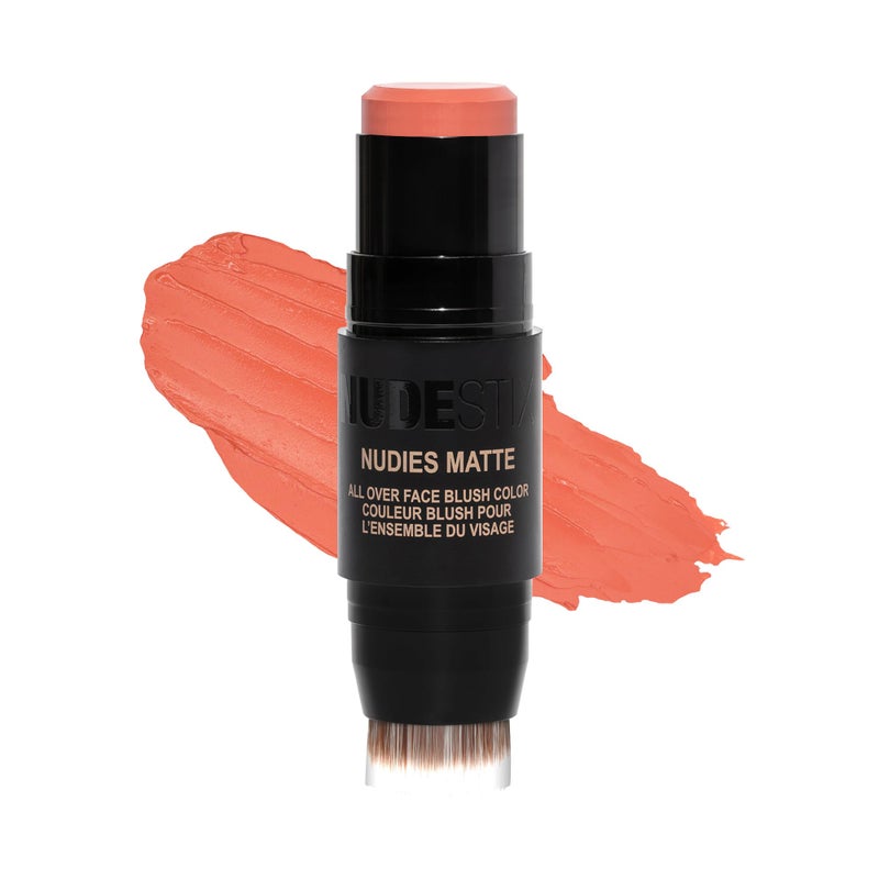 Nudestix Nudies Blush Stick 3in1 Cream Blush for Cheeks Eyes Lips with BuiltIn Brush Soft Matte Finish for a Natural Flush Clean Vegan TravelFriendly Makeup Salty Siren - Image 2