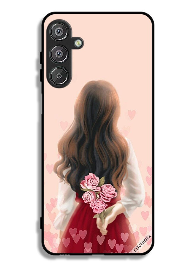 Covernex Samsung Galaxy A16 5G Protective Case Cover Girl Hiding Flowers - Image 1