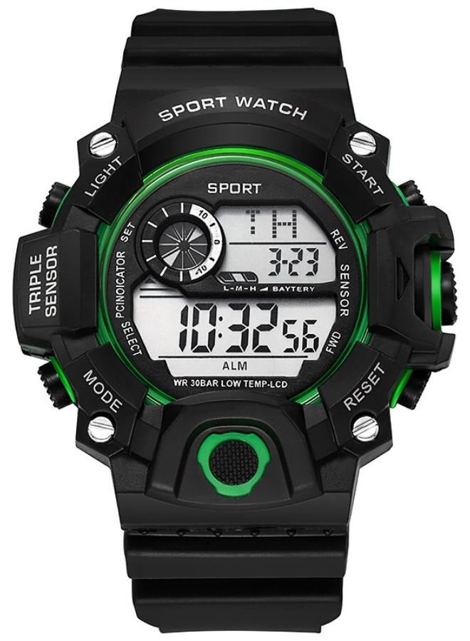 SPORT 2 PCS Outdoor Multifunctional Watch with Night Light Alarm and Sports Features (Green, Light Blue) - Image 2