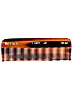 Fendrihan Hand Finished Fine Tooth Pocket Comb For Men, Faux Tortoise (5 Inches)  - Image 3