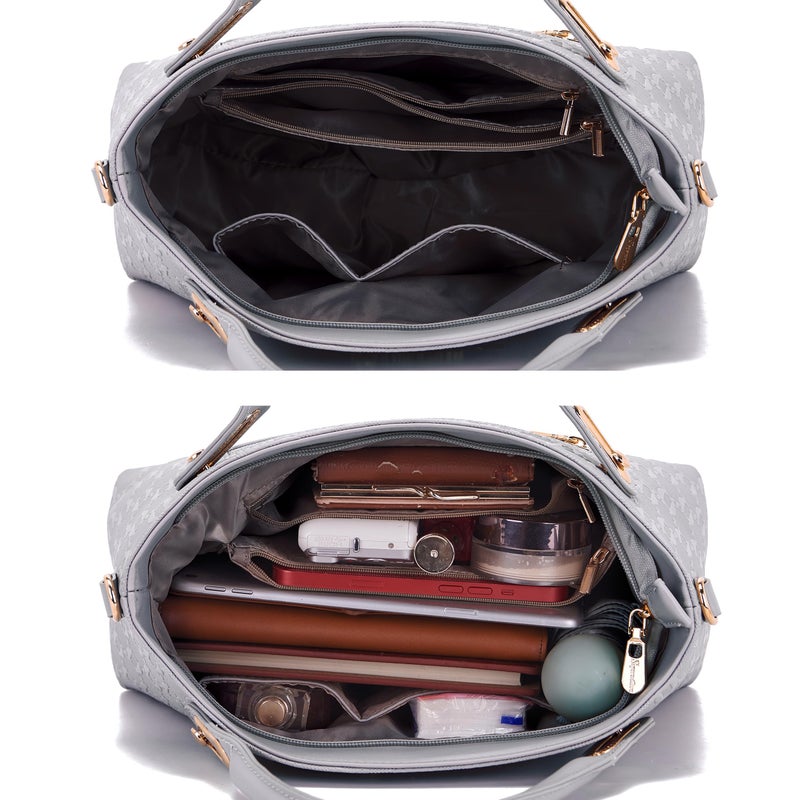 Soperwillton Purse for Women Fashion Medium Shoulder Bag Crossbody Bag Top Handle Tote Handbag Set 4PCS - Image 5