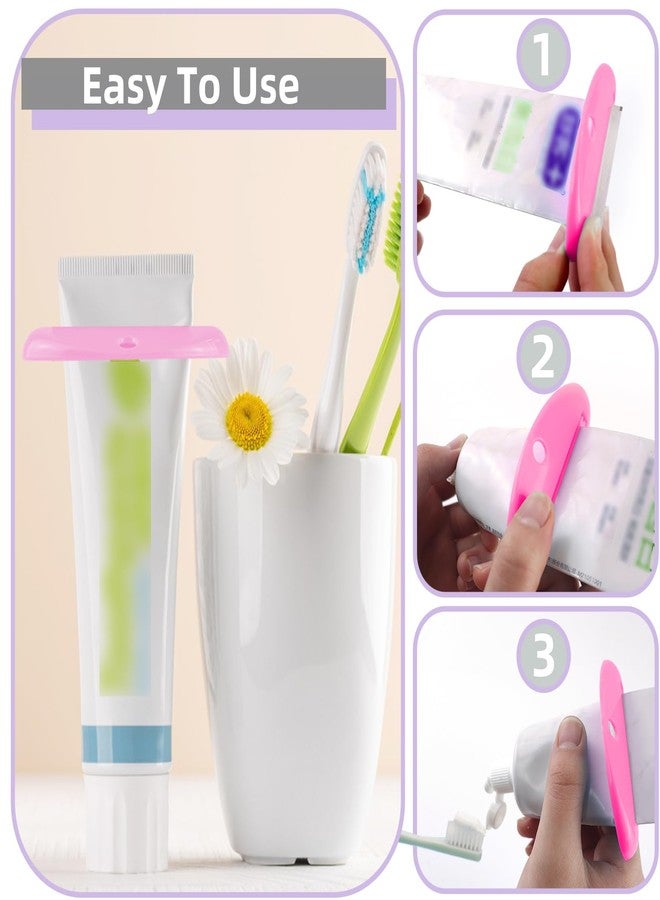 TKYZMS 4 Pcs Toothpaste Squeezer,Plastic Toothpaste Tube Squeezer Toothpaste Dispenser Hanging Toothpaste Clip Toothpaste Holder for Bathroom,Suitable for Toothpaste Cream Cosmetics and Paint(Colorful) - Image 4