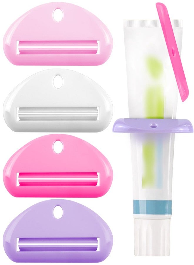 TKYZMS 4 Pcs Toothpaste Squeezer,Plastic Toothpaste Tube Squeezer Toothpaste Dispenser Hanging Toothpaste Clip Toothpaste Holder for Bathroom,Suitable for Toothpaste Cream Cosmetics and Paint(Colorful) - Image 1