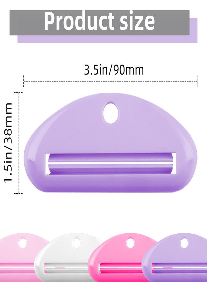 TKYZMS 4 Pcs Toothpaste Squeezer,Plastic Toothpaste Tube Squeezer Toothpaste Dispenser Hanging Toothpaste Clip Toothpaste Holder for Bathroom,Suitable for Toothpaste Cream Cosmetics and Paint(Colorful) - Image 3