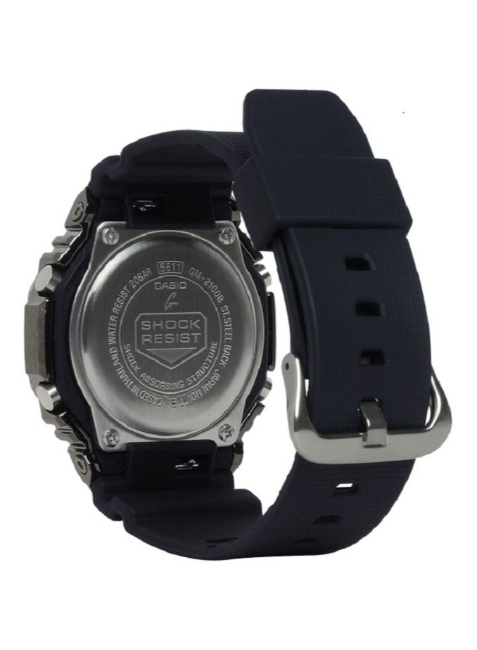 Casio Men Watch G-shock Metal Covered Analog Digital Red Dial Resin Band GM-2100B-4ADR - Image 2