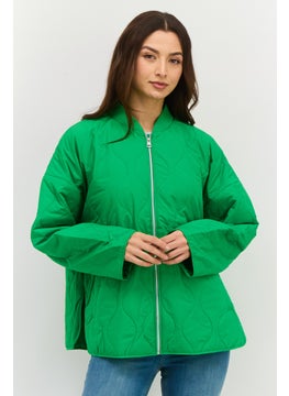 ESPRIT Women Quilted Softshell Jacket, Green  - Image 1