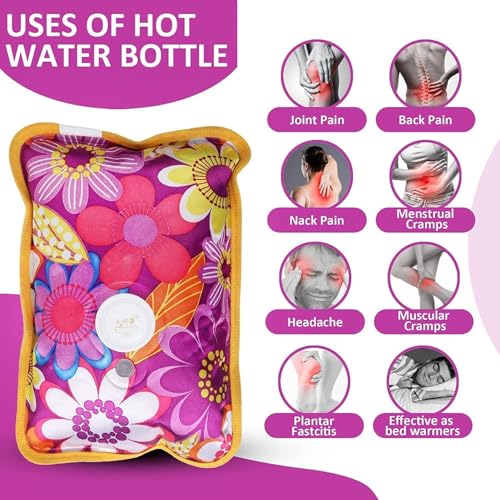 ROKOO Hot Water Bag Heating Gel Pack for Pain Relief - Electric Heat Pad for Back Pain (Multicolour) - Image 2