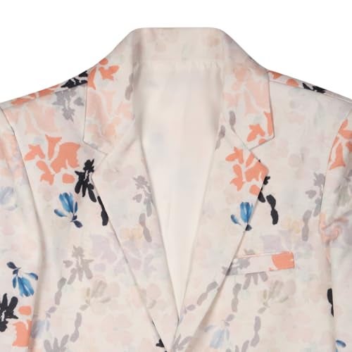 CHARCHIT Blazer for Boys Cotton Blend Full Sleeves Floral Blazers and T-Shirt - Orange - Image 2